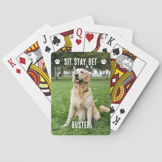 Custom Dog Foto Poker Cards Spielkarten (Rückseite)