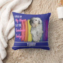 Custom Dog Foto Rainbow Bridge Memorial Ornament