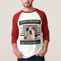 Custom Dog Foto Ugly Christmas Shirt Funny