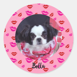 Custom Dog Foto und Kisses Stickers