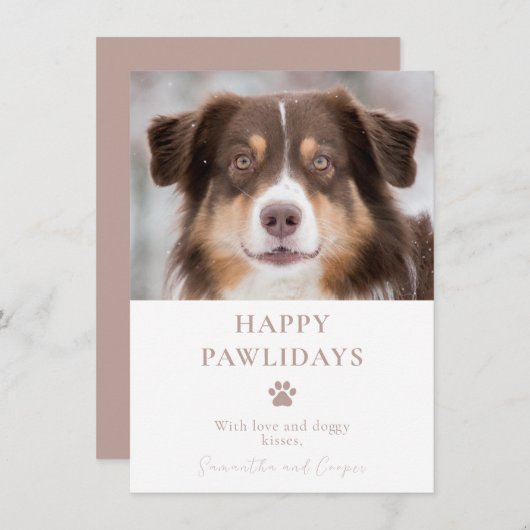 Custom Dog Foto Weihnachten (Vorne/Hinten)