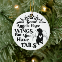 Custom Dog Foto Weihnachts Angel Wings