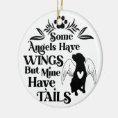 Custom Dog Foto Weihnachts Angel Wings Keramik Ornament (Links)