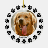 Custom Dog Foto Weihnachts Angel Wings Keramik Ornament (Hinten)