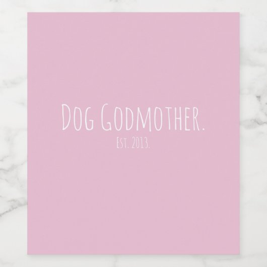 Custom Dog Godmutter Weinetikett (Einzelnes Label)