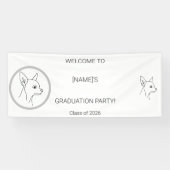 Custom Dog Graduate Welcome Banner | Photo & Breed (Horizontal)