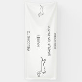 Custom Dog Graduate Welcome Banner | Photo & Breed (Vertikal)