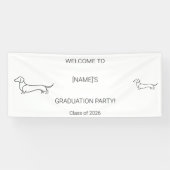Custom Dog Graduate Welcome Banner | Photo & Breed (Horizontal)
