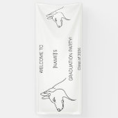Custom Dog Graduate Welcome Banner | Photo & Breed (Vertikal)