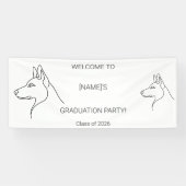 Custom Dog Graduate Welcome Banner | Photo & Breed (Horizontal)
