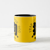 Custom Dog Ideogramm Chinesisches Jahr Zodiac Tass Zweifarbige Tasse (Mittel)