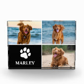 Custom Dog Lover 3 Photo Collage Photo Block (Vorderseite)