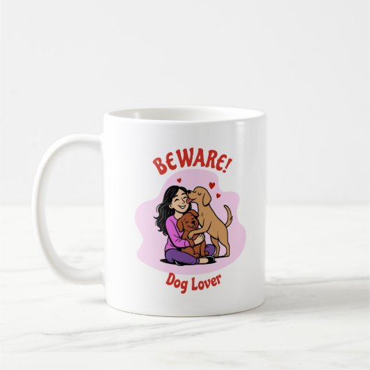 Custom Dog Lover Mug – Personalized Gift Kaffeetasse (Links)