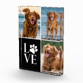 Custom Dog Lover Name Photo 3 Collage Photo Block (Rechts)