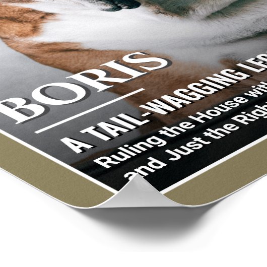 Custom Dog Magazine Cover Template Pet Portrait Poster (Ecke)