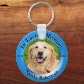 Custom Dog Memorial Blue Schlüsselanhänger (Vorderseite)