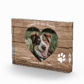 Custom Dog Memorial Rustic Wood & Foto (Rechts)