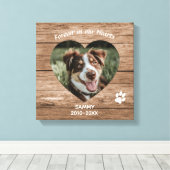 Custom Dog Memorial Rustic Wood & Foto Leinwanddruck (Insitu (Holzboden))