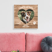 Custom Dog Memorial Rustic Wood & Foto Leinwanddruck (Insitu (Wohnzimmer))