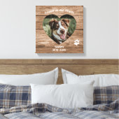 Custom Dog Memorial Rustic Wood & Foto Leinwanddruck (Insitu (Schlafzimmer))