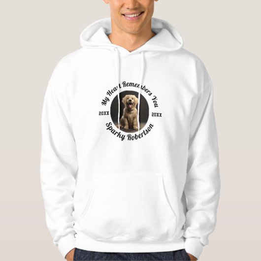 Custom Dog Memory & Remembrance Design Hoodie (Vorderseite)