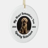 Custom Dog Memory & Remembrance Design Keramik Ornament (Rechts)