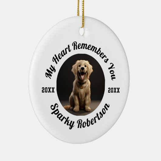 Custom Dog Memory & Remembrance Design Keramik Ornament (Rechts)