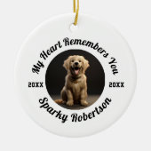 Custom Dog Memory & Remembrance Design Keramik Ornament (Vorne)