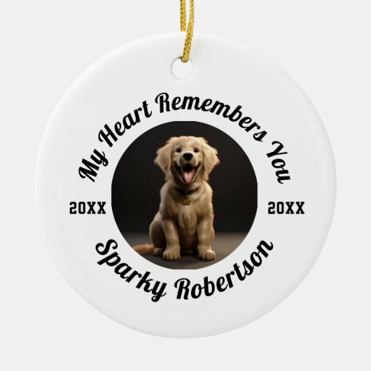 Custom Dog Memory & Remembrance Design Keramik Ornament (Vorne)