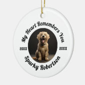 Custom Dog Memory & Remembrance Design Keramik Ornament (Links)
