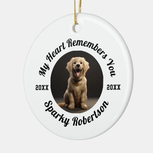 Custom Dog Memory & Remembrance Design Keramik Ornament (Links)