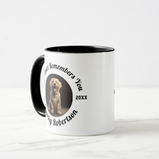 Custom Dog Memory & Remembrance Design Tasse (Vorderseite Links)