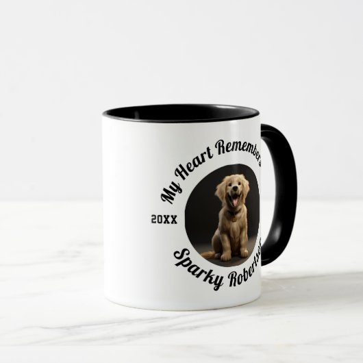 Custom Dog Memory & Remembrance Design Tasse (VorderseiteRechts)