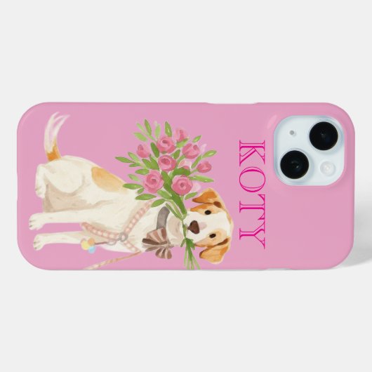Custom Dog Name Phone Case (Rückseite (Horizontal))