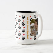 Custom Dog Name Photo Gift Zweifarbige Tasse (VorderseiteRechts)