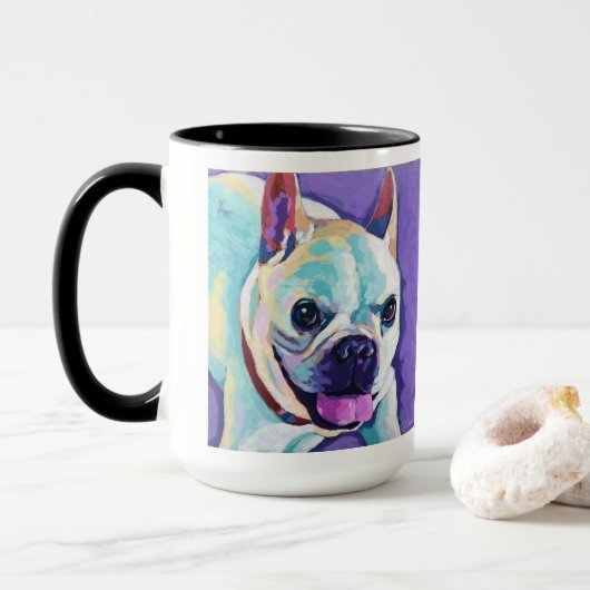 Custom Dog Painting - Forever Loved Ped Tasse (Mit Donut)