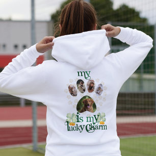 Custom Dog Paw Fotos St Patrick's Day Hoodie