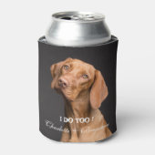 Custom Dog Pet Foto Hochzeit Dosenkühler (Kanne Vorderseite)