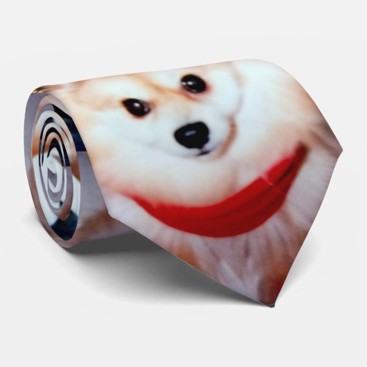 Custom Dog Pet Foto Weihnachten Krawatte (Gerollt)