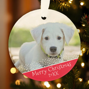 Custom Dog Pet Foto Weihnachtsfeiertag Keepake Ornament