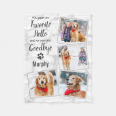 Custom Dog Pet Memorial Foto Collage Fleecedecke (Vorderseite)