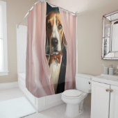 Custom Dog Pet Peekaboo Duschvorhang (Beispiel)