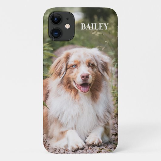 Custom Dog Photo and Name Personalized Pet Case-Mate iPhone Hülle (Rückseite)