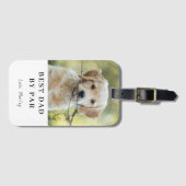 Custom Dog Photo Best Dad By Par Personalized Gepäckanhänger (Vorderseite (Horizontal))