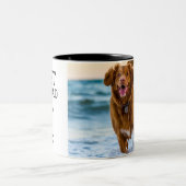 Custom Dog Photo Best DOG Dad Ever personalized Zweifarbige Tasse (Mittel)