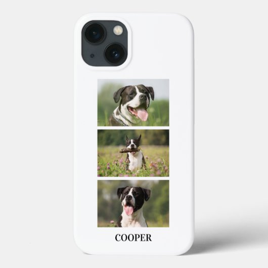 Custom Dog Photo Collage Monogram Personalized Case-Mate iPhone Hülle (Rückseite)