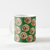 Custom Dog Photo | Cute Personalized Green Kaffeetasse (Vorderseite Links)