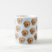 Custom Dog Photo | Cute Personalized Light Blue  Kaffeetasse (Mittel)