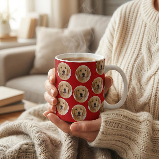 Custom Dog Photo | Cute Personalized Red Kaffeetasse
