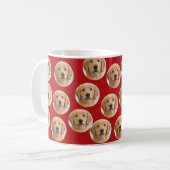 Custom Dog Photo | Cute Personalized Red Kaffeetasse (Vorderseite Links)